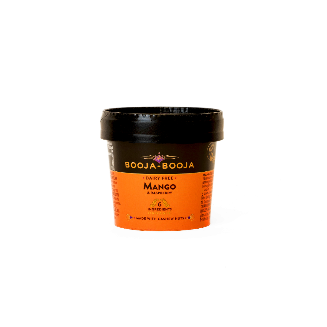 Mango And Raspberry Ice Cream Mango & Raspberry Ice Cream Mini Tub – Booja Booja