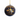 Blue and gold decorative Christmas bauble on a white background