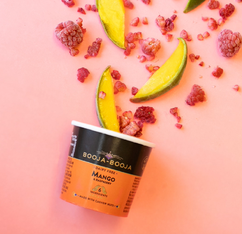 Mango And Raspberry Ice Cream Mango & Raspberry Ice Cream Mini Tub – Booja Booja